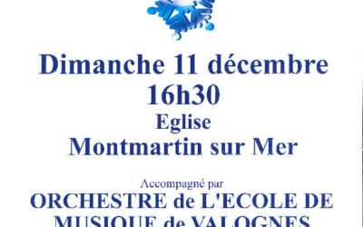 Choeur de Noël de La Voix Claire, dimanche 11 décembre, église