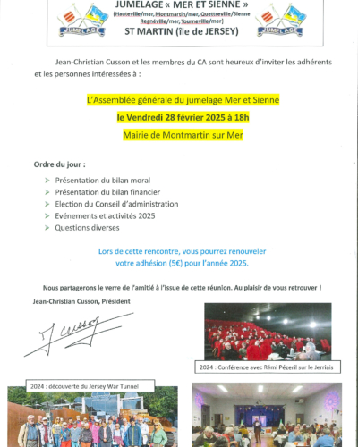 Assemblée générale du jumelage Mer et Sienne