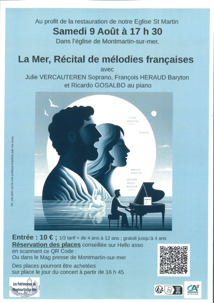 La Mer, Récital de mélodies françaises