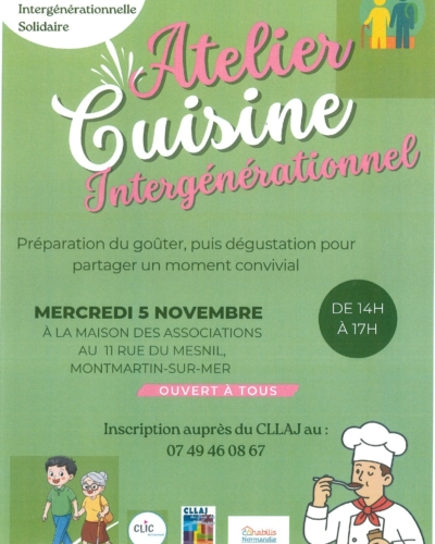 Atelier Cuisine Intergénérationnel
